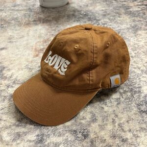 Carhartt Tan Cap with Love Embroidery